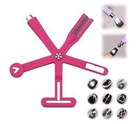 8 en 1 Outil magnétique pour ongles, multifonction en forme de croix, bâton magnétique pour gel œil de chat, aimant professionnel en silicone pour nail art pour manucure DIY, baguette magnétique