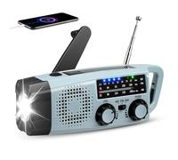 8 en 1 Radio Portable Urgence, AM/FM Radio à Pile avec 2000mAh Power Bank du Solaire Radios Dynamo/SOS Alarm/Lampe Poch/Panneau Solaire, Haut-parleurs, Ourdoor, Emergency Outdoor Camping