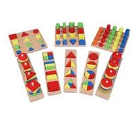 8 En1 Set de Puzzle Intellectuel En Bois Forme Géométrique Bloc Début Éducatif Géométrie Assemblage D'apprentissage G