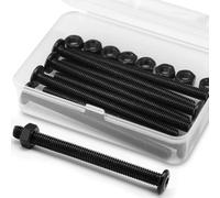 (8 Ensembles) M6 x 70mm Boulons et écrous à Tête Creuse Kit 304 Acier Inoxydable Oxyde Noir, Boulons de Meubles, Vis de Connecteur Pour Meubles