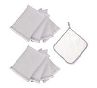 8 Éponges À Vaisselle Avec 1 Chiffon En Microfibre, Brosse Éponge Antiadhésive, Chiffon Multi-Usage, Brosse De Nettoyage De Cuisine, Outil De Nettoyage De Cuisine Multifonctionnel