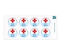 8 Étiquettes Conditions Médicales - Rondes - 3,7 x 3,7 cm - Diabète Type 1