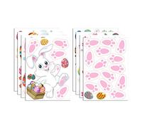 8 Feuilles D'autocollants De Fenêtre De Pâques Lapin Oeufs De Lapin Stickers Muraux Stickers Décoration De Papier Peint Pour La Maison Bureau Décoration Décorations Extérieures Artisanat En Bois À