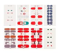 8 Feuilles De Stickers Pour Ongles Bonhomme De Neige De Noël ¿ Autocollants Festifs À Faire Soi-Même Pour Des Fêtes Joyeuses