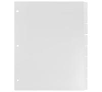 8 Feuilles Intercalaires A4 à Six Trous en PP Plastique, Pages | Catégorisation des Documents, Remplacement de Sections, pour Classeurs Six Anneaux et Cahiers à Feuilles Mobiles