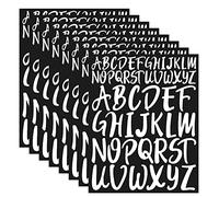 8 Feuilles Lettres Adhésives, 2,5cm 5cm Lettre Autocollants Majuscule Lettres Scrapbooking Lettres Imperméable Autocollants Alphabet en Vinyle pour Artisanat Boîtes Aux Lettres (Blanc)