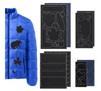 8 Feuilles Patchs de Réparation Doudoune, Patch Autocollant en Nylon avec des Motifs Riches, Lavable Kit de Patch de Réparation Tissu Repair Patches pour Vêtements d'Extérieur Sacs Sacs à Dos