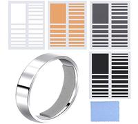 8 Feuilles Taille de Bague Invisible Ajusteur de Taille de Bague Lâche pour Fixation d'Anneaux Larges, 152 Pièces au Total, 4 Couleurs, 2 Types d'Épaisseur