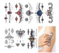 8 Feuilles Tatouages Temporaires Sexy Beaux, Sexy Women's Temporary Tattoo, Tatouages Temporaires ImperméAble, Autocollants de Tatouage Réaliste 3D, Pour Les Femmes Et Les Filles