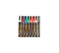 8 feutres craie 2-6mm Blanc, Rouge, bleu, jaune, vert, rose, orange, violet