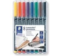 8 Feutres Lumocolor permanent pointe fine 0.6 mm Staedtler G