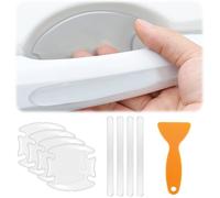 8 Films Protection Poignée Voiture, Autocollant Transparent Anti-Rayures, Protection Porte Efficace