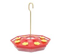 8 fleurs jaunes mangeoire colibri plastique mangeoire avec crochet en cuivre pour suspension extérieure