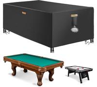 8-Foot Pool Table Cover,Protective Cover For Garden Table,Black Billiard Cover,420d Oxford Outdoor Wind Resistant Pool Table Cover (260 X 137 X 82 Cm)