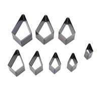 8 gabarits de découpe pour cuir, moules en forme de diamant, outil de perforation creux en acier à haute teneur en carbone pour loisirs créatifs