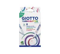 8 Giotto Turbo Glitter Pastel Fasermaler