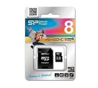 SILICON POWER Carte mémoire microSD SDHC Class 10 - 8 Go