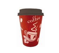 8 GOBELETS À CAFÉ AVEC COUVERCLE 35 CL Rouge, Bordeaux