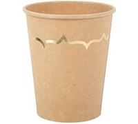 8 gobelets carton accolades or 255ml kraft - générique 79507 Gris G