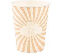 8 gobelets carton doux bébé 25cl camel - artifetes 94021 Blanc G
