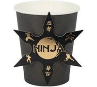 8 gobelets carton étoiles ninja 255ml noir - artifetes 91652 Noir G