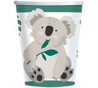 8 gobelets carton koala eucalyptus hawaï 25cl vert - 9908600-66 AMSCAN Gris G