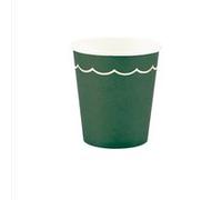 Gobelets Festonnes Vert Jungle Et Or