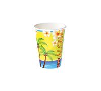 8 Gobelets en carton Aloha 25 cl - Multicolore - Taille Unique