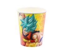 Chaks Gobelets en carton Dragon Ball Z 8 pièces Jaune