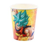 8 gobelets en carton Dragon Ball Z - Jaune