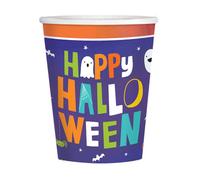 8 Gobelets en carton Halloween friends 250 ml