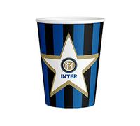 8 Gobelets en carton Inter 266 ml - Noir - Taille Unique