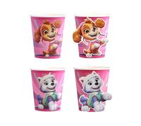 8 Gobelets roses en carton Pat'patrouille 250ml - Rose