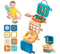 8-in-1 Activity Cube for Baby,Busy Board Montessori Toy,Age 1 Year Old,Montessori Games 1-2 Years,Baby Travel Toy for Airplane and Car,Baby Girl Boy Toy 1 Year Old,Children's Birthday Christmas