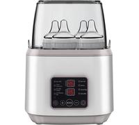 8-In-1 Baby Bottle Warmer,Adjustable Temperature Sterilizer With Lcd Screen,For 4 Bottles Or Pots,Automatic Shut-Off With Remote Control (Grey)