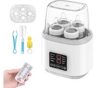 8 In 1 Baby Bottle Warmer Sterilizer Bottle Warmer With Lcd Screen And Remote Control For Heating,Defrost And Sterilize,Space For 4 Bottles