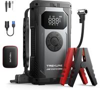 8-In-1 Booster Batterie Voiture 5000a 23800mah,Batterie Voiture Avec Compresseur 150psi(All Gaz Ou 10l Diesel),12v Jump Starter Démarreur Avec Grand Écran,400 Lumens Led,Allume-Cigare