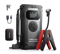 8-in-1 Booster Batterie Voiture avec Gonfleur 150PSI, 23800mAh Démarreur Batterie Voiture(Tous Gaz ou 10L Diesel), 12V Jump Starter avec Écran, 500 Lumens LED, 160W DC Sortir, Double 18W Rapide Charge
