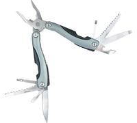 8-in-1 Multi-Tool avec étui en nylon - Set d'outils robuste avec pinces, scies, tournevis, lime, décapsuleur, ouvre-boîte et couteau gris