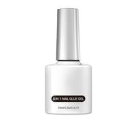 8 In 1 Nail Glue Gel - 15ml Multi-Functional Nails Extension Adhesive for Strong Hold, Salon-Grade Finish with Easy Application, Nail Bonding Gel for Nails Tips and Acrylics, Clear UV Formula