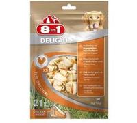 8 in 1 Delights XS - Os de Poulet à Mâcher pour Chien de Petite Taille -Longue durée- Viande de poulet à cœur - Limite le Tartre - Sans céréales Colorant Arôme Artificiel - 21 pièces - 252 g