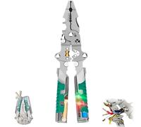 8 in 1 wire stripper with voltage tester, Tuvilo Electrical Pliers, Tuvilo Wire Stripper, Folding Stylus Screwdriver Wire Stripper, Crimper Tool with Ergonomic Non-slip Grip (1 PCS)