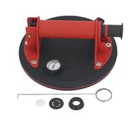 8 Inch Glass Suction Cup with Built in Pressure Gauge, Heavy Duty Vacuum Suction Cup for Glass Tile Stone and Metal Handling, 440 LBS Load Capacity, Single Unit with Rubber Base