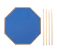 8 Inch Silent Rubber Drum Practice Pad, Dual Sided Drum Pad, Portable Practice pad With Drumsticks Included, Designed Specifically for Drummers (Blue)