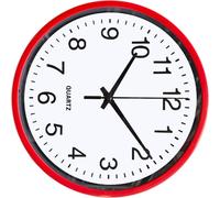 8 Inch Silent Wall Clock Round Modern Accurate Wall Clocks for Home Study Kitchen Bedroom Red Red 8 Inch Wall Clock