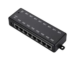 8 Interfaces Adaptateur POE Passif - Pouvoir Pratique sur L'alimentation Ethernet - pour Les Appareils Alimentés POE Standard - Idéal pour Les Systèmes de sécurité Domestique