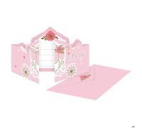 amscan 9906321 Lot de 8 invitations et enveloppes pour fête d'anniversaire Motif princesse pour un jour