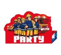 8 Cartes D'invitation Sam Le Pompier Taille Unique Rouge