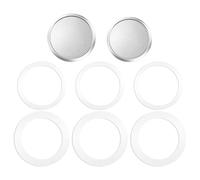 8 joints d'étanchéité en silicone rondelles et filtres de remplacement pour cafetière en aluminium, Moka express pour 3 et 6 TASSES