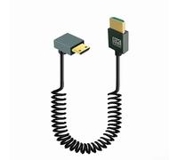 8 K 60 Hz pour câble mini vers spiralé, prend en charge le transfert de données haute vitesse pour les appareils multimédias tels que les reflex numériques et les caméscopes (pliage)